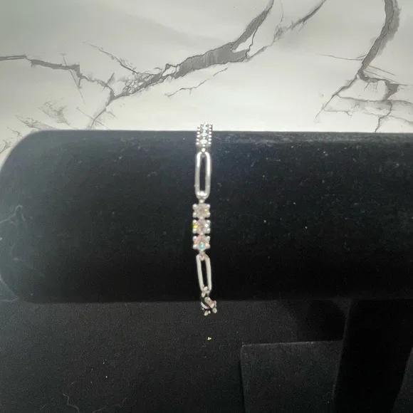 Diamond Chain Bracelet, 1.60 CTW  925 Sterling Silver| GRA Certification Moiss. - Picture 7 of 8